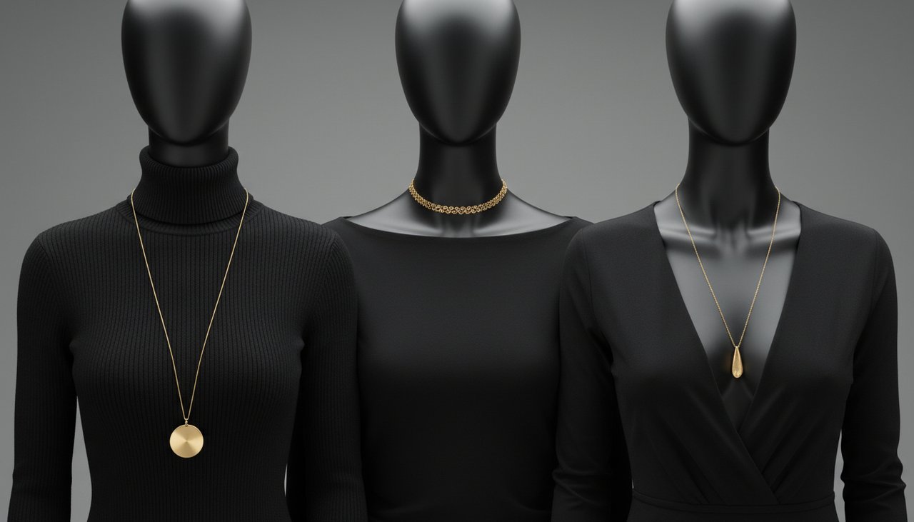 jewelry length guide for different necklines