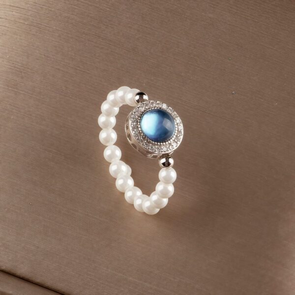 Pearl and Chalcedony Chain Bracelet Pearl and Chalcedony Chain Bracelet in 925 Sterling Silver — additional product view 6
