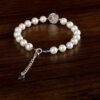 Pearl and Chalcedony Chain Bracelet Pearl and Chalcedony Chain Bracelet in 925 Sterling Silver — additional product view 1
