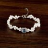 Pearl and Chalcedony Chain Bracelet Pearl and Chalcedony Chain Bracelet in 925 Sterling Silver — additional product view 3