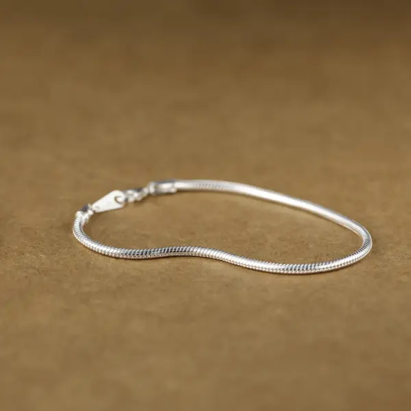 Flexible Snake Chain Bracelet with Lobster Clasp — additional product view 5
